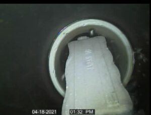 a clog within a pool pipe