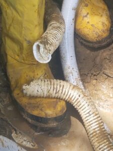 broken pool pipe